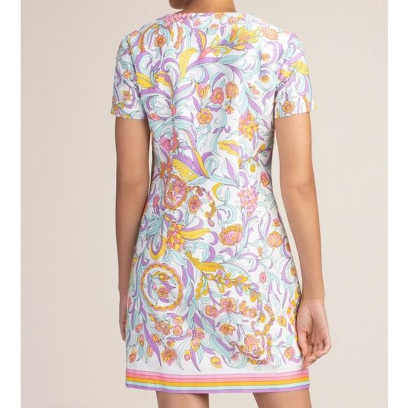 Trina Turk 100% Cotton Arboretum Zip Front Paisley Print Dress - Picture 2 of 12